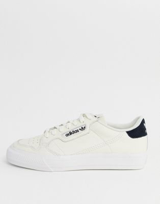 white adidas leather trainers