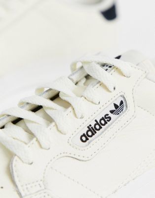 adidas original continental 80 vulc trainers in off white leather