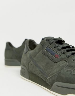 adidas originals continental 80's in khaki suede