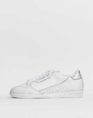 adidas continental 80 white silver