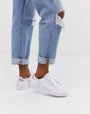 white adidas continental 80 womens