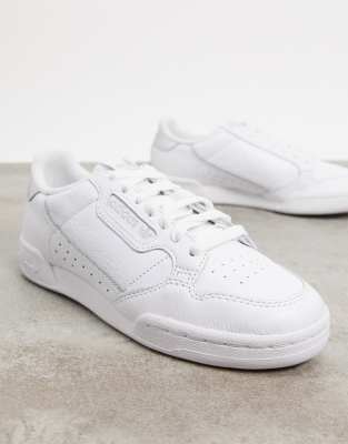 adidas originals continental 80's in white and silver