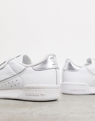 adidas originals continental 80s trainers in triple white