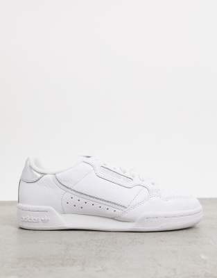 adidas originals continental 80's in white and silver