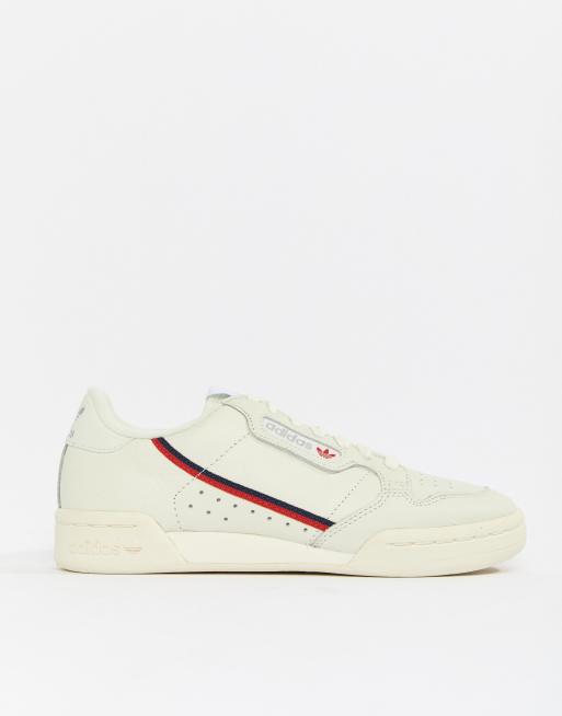 Adidas white & on sale red continental 8 shoes