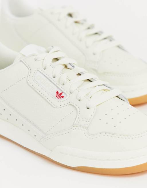 Adidas originals continental 80's trainers cheap in off white