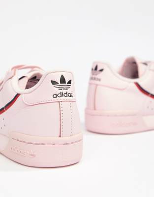 adidas originals continental 80's trainers in pink