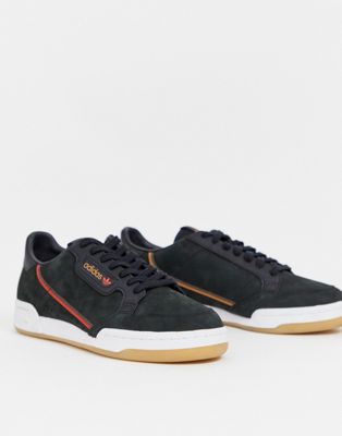 adidas originals continental 80's tfl central bakerloo trainers in black