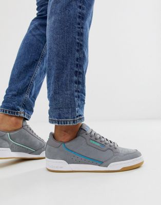 adidas originals continental 80 sneakers in gray