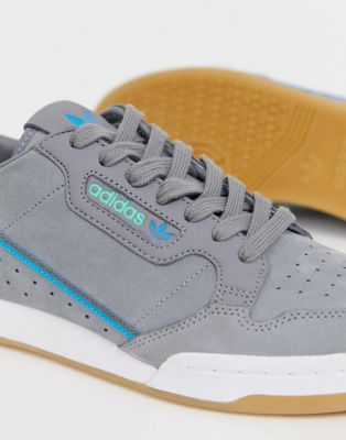 adidas originals continental 80's tfl victoria waterloo line trainers in grey