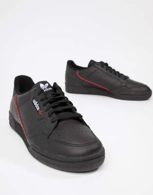 adidas originals continental 80's trainers in black