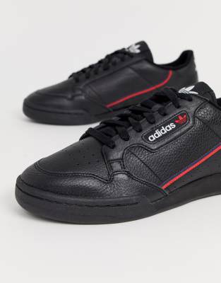 adidas originals continental 80's trainers in black