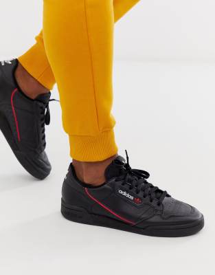 Adidas continental 80 black cheap outfit