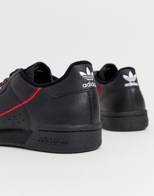 adidas originals continental 80's trainers in black