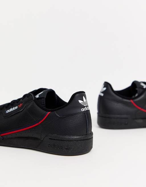 Adidas originals continental 80's trainers sales in black