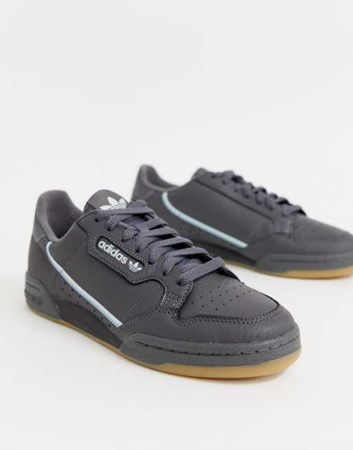 adidas Originals continental 80s trainers in grey and blue ASOS