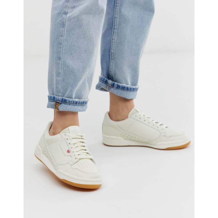 adidas Originals Continental 80 s trainers in off white with gum