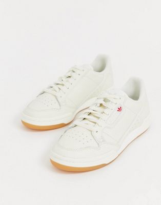 adidas originals continental 80's trainers in off white