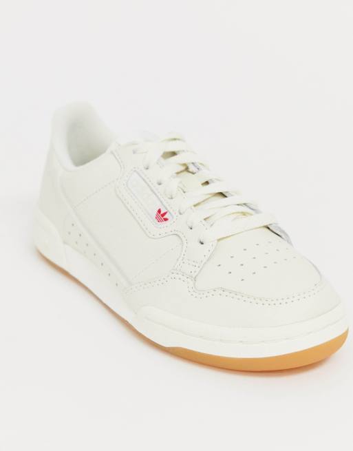 Adidas originals continental 80's sneakers 2025 in off white with gum sole