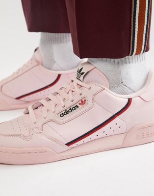 adidas originals continental 80's trainers in pink