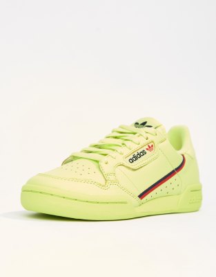 adidas originals continental 80's trainers in semi frozen yellow