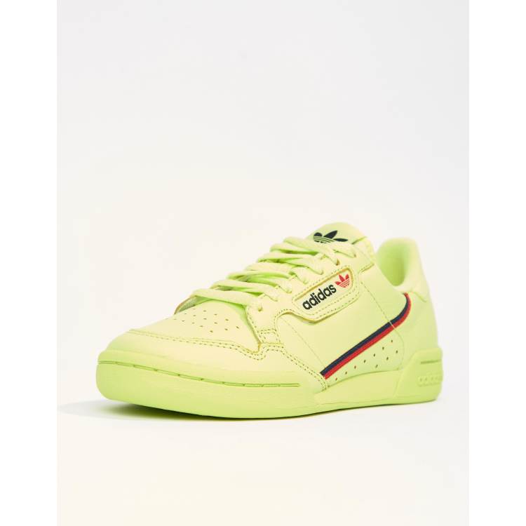 Adidas continental cheap lime green