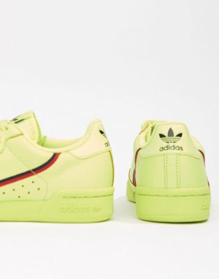 adidas originals continental 80's sneakers in semi frozen yellow