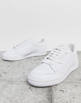 adidas originals continental 80s trainers in triple white