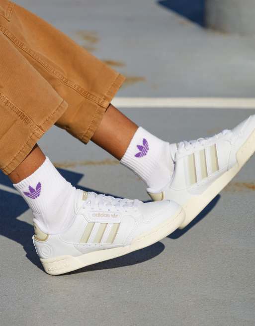 adidas Originals Continental 80s trainers in white with three stripes ASOS