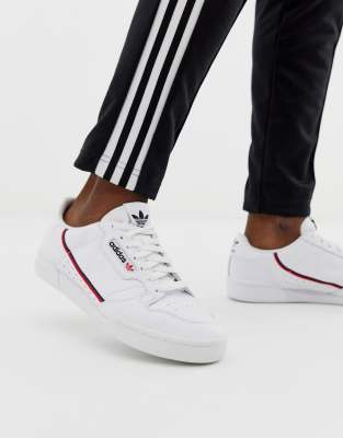 adidas originals continental 80's trainers in white