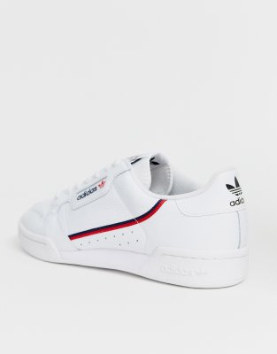 adidas originals continental 80s trainers in triple white