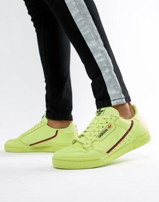 adidas Originals Continental 80's Trainers In Yellow B41675 | ASOS