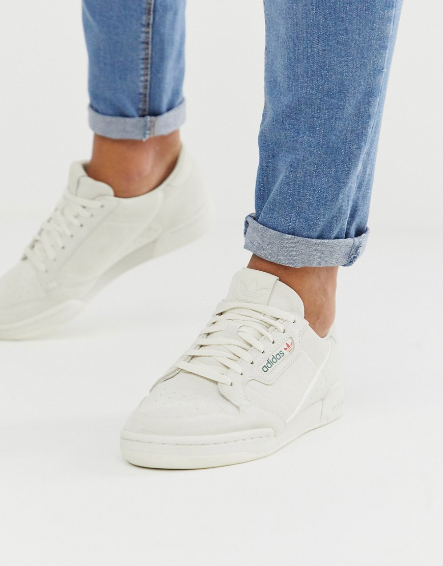 Adidas Originals - Continental - Sneakers anni '80 scamosciate bianche-Bianco
