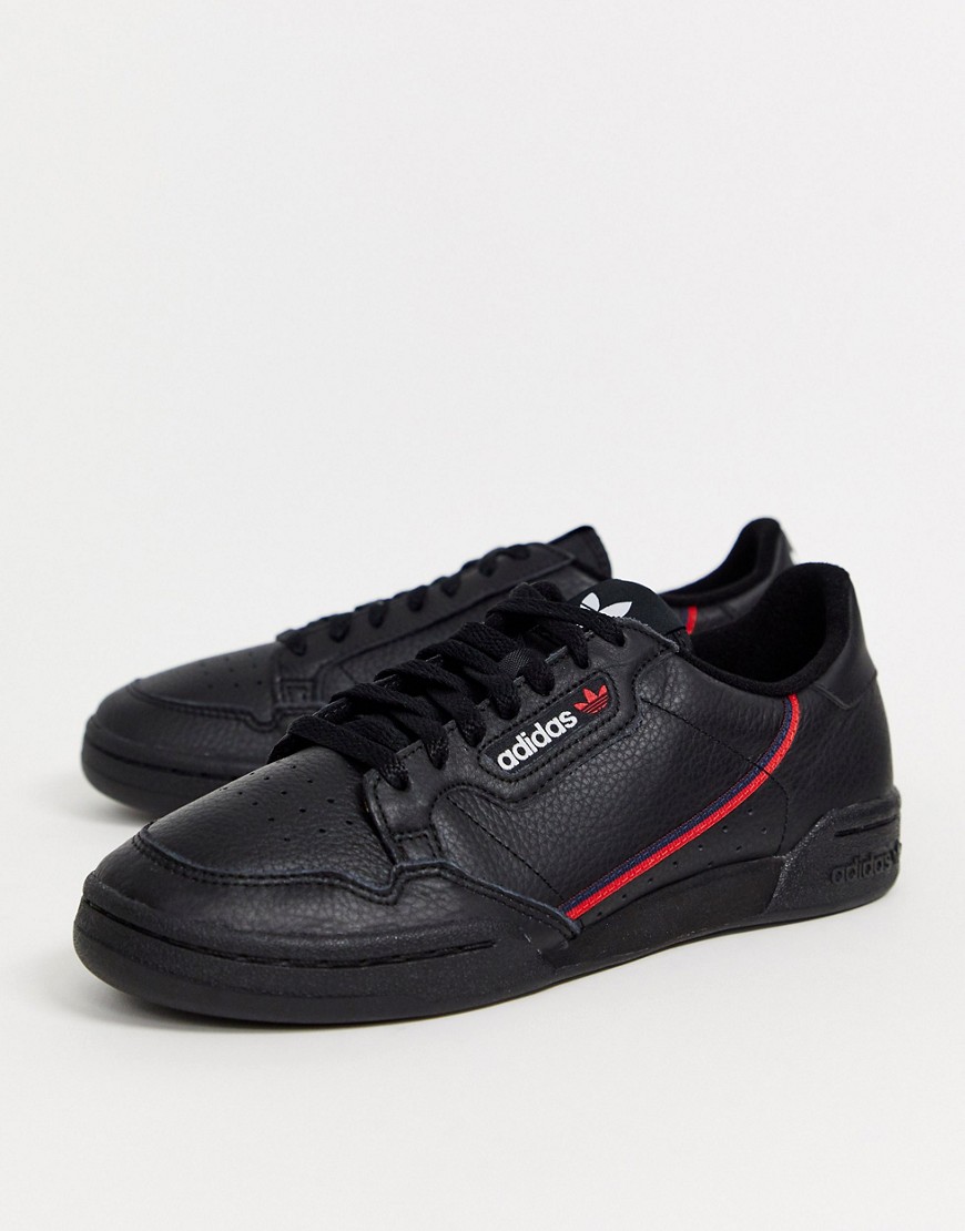 adidas Originals – Continental – Svarta 80-tals sneakers-Vit
