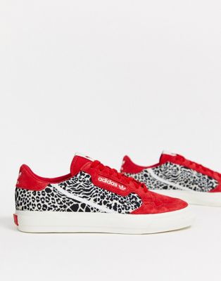 adidas red leopard print