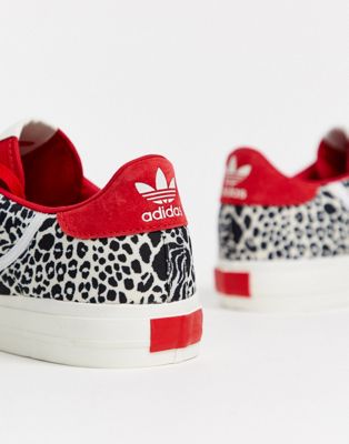 red leopard print adidas trainers