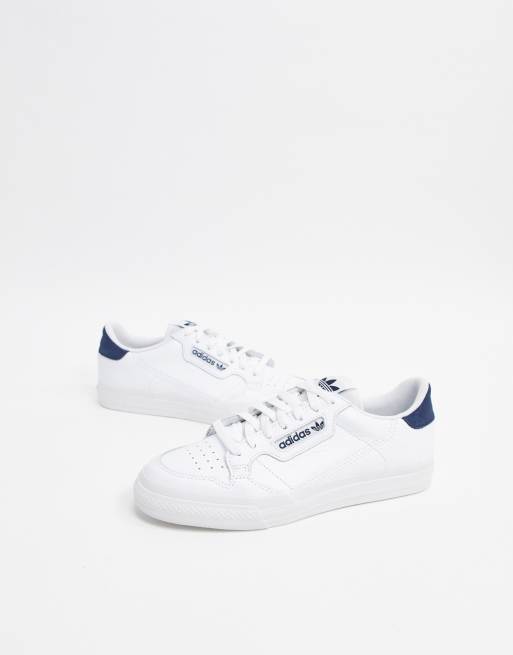 Soberano Oxido dirección adidas Originals continental vulc leather sneakers white | ASOS