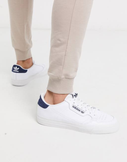 adidas Originals continental vulc leather white | ASOS