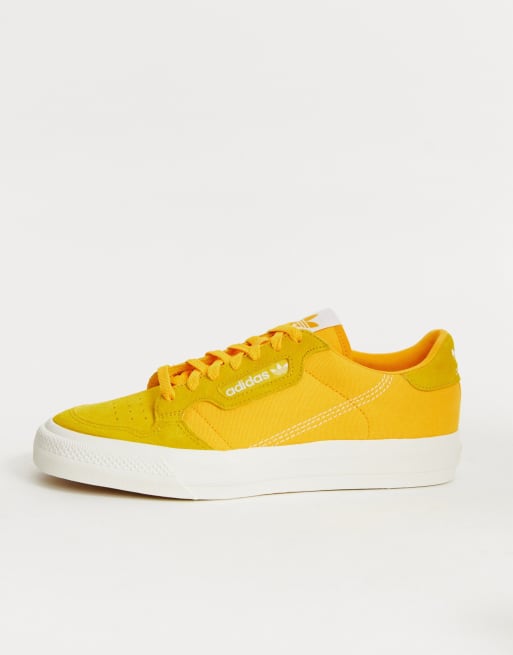 Adidas originals continental vulc sneakers outlet in white with suede trim