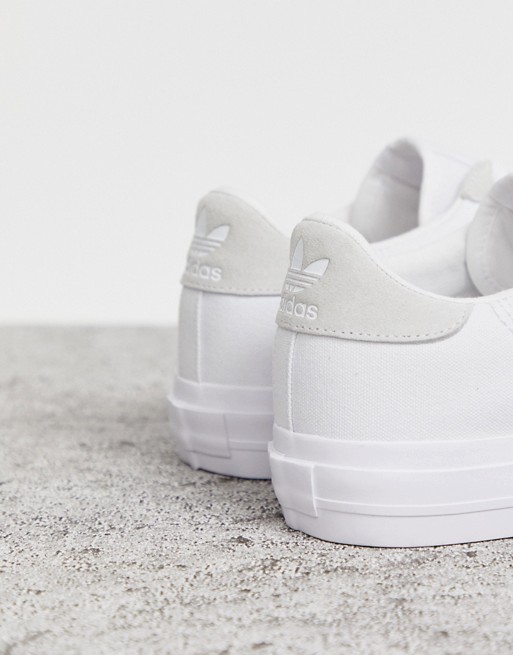 Adidas Originals Continental Vulc Sneakers In White With Suede