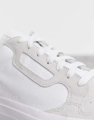 adidas Originals Continental Vulc Sneakers in wit met su de