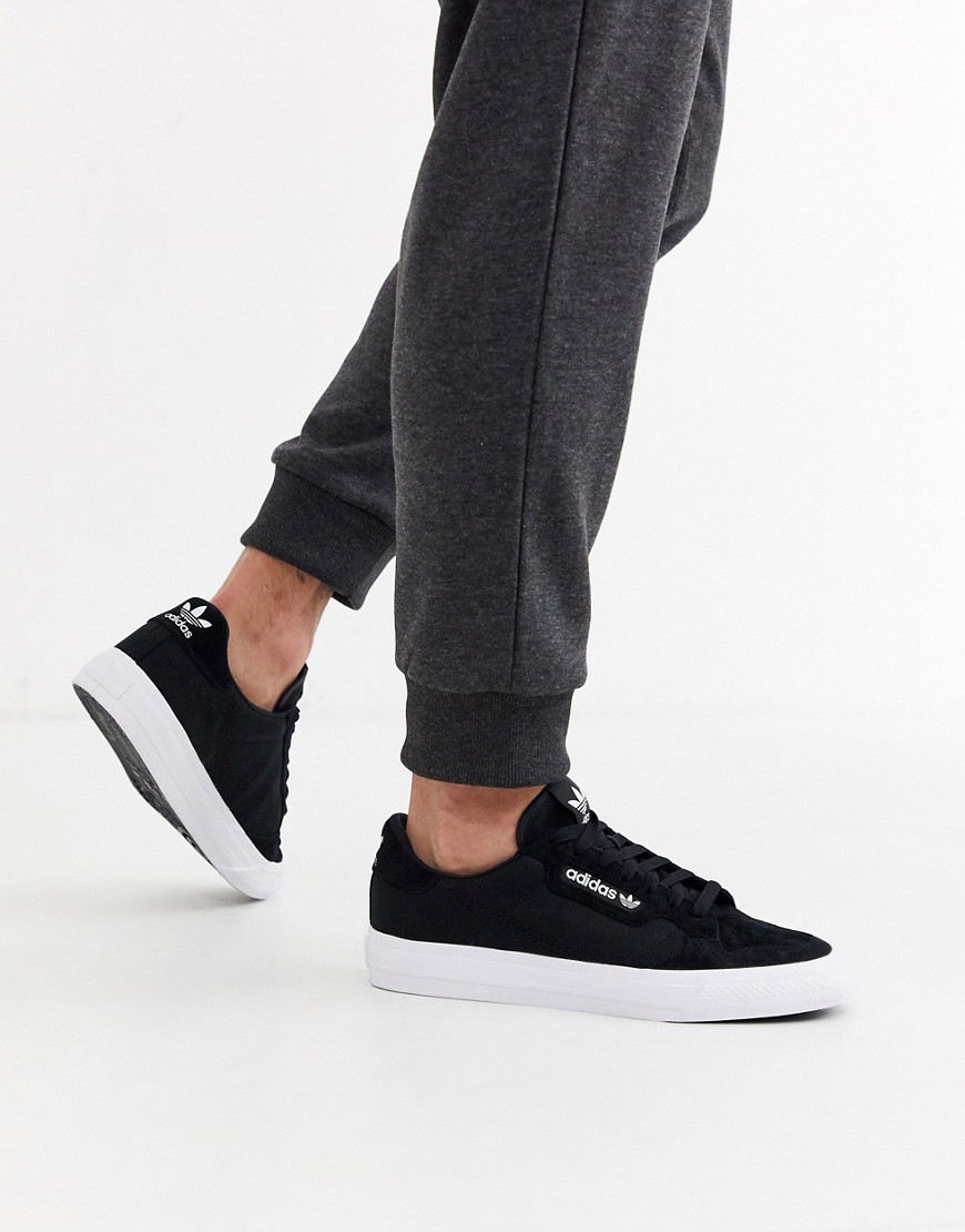 Adidas Originals - Continental Vulc - Sneakers nere-Bianco