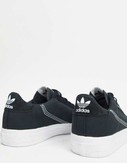 Adidas originals suede continental 2025 vulc trainers in black