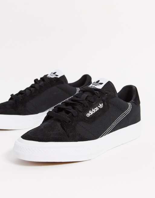 Adidas originals continental vulc trainers sale in black