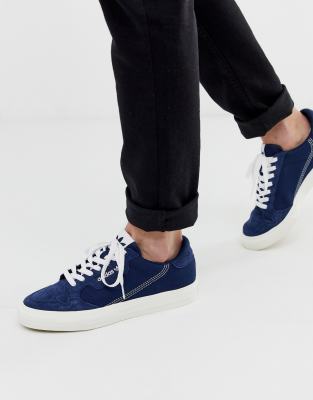 adidas white & navy continental vulc trainers