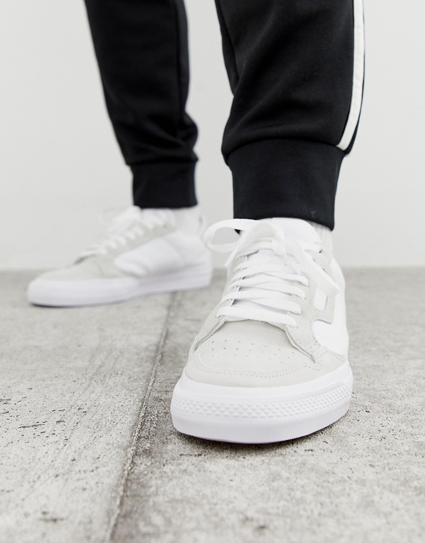 Adidas Originals Contintental Vulc Sneakers In White With Suede Trim