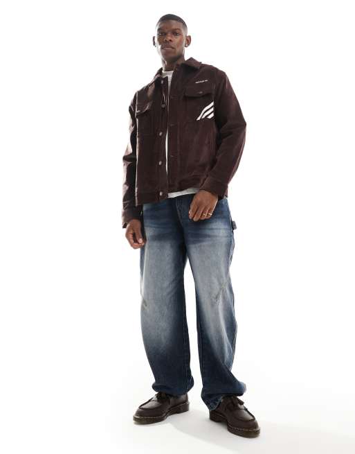 adidas Originals cord jacket in shadow brown, 2 of 4