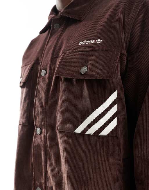 adidas Originals cord jacket in shadow brown, 4 of 4
