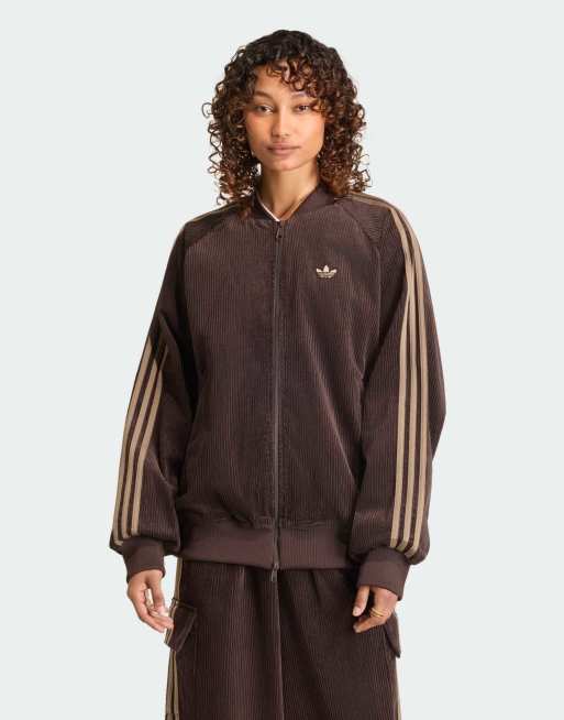 adidas Originals Cord-Oberteil im Oversize-Schnitt in Aurora Coffee / Khaki Six, 1 von 4