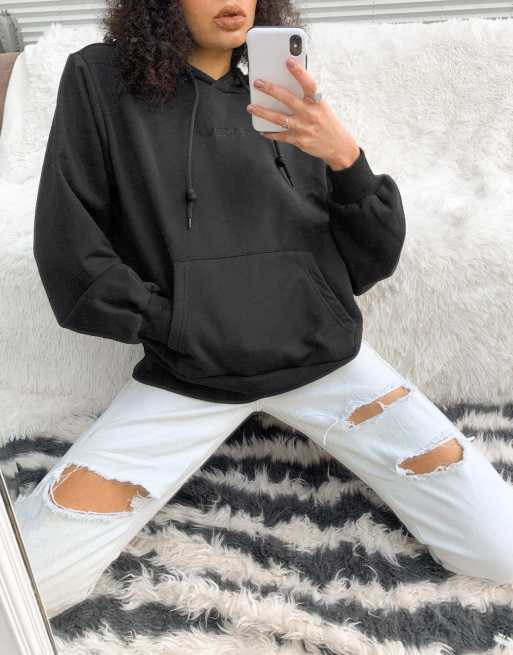 adidas Originals - Cosy Comfort - Felpa con cappuccio oversize nera